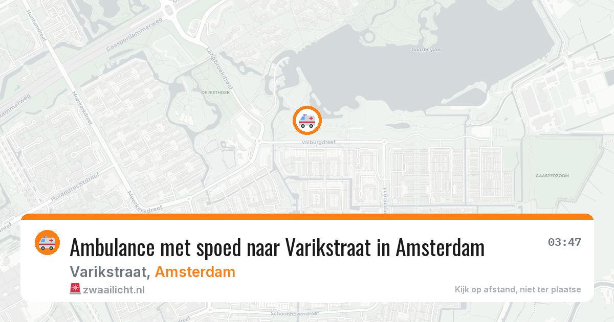 Ambulance met spoed naar Varikstraat in Amsterdam — 25 apr 2026