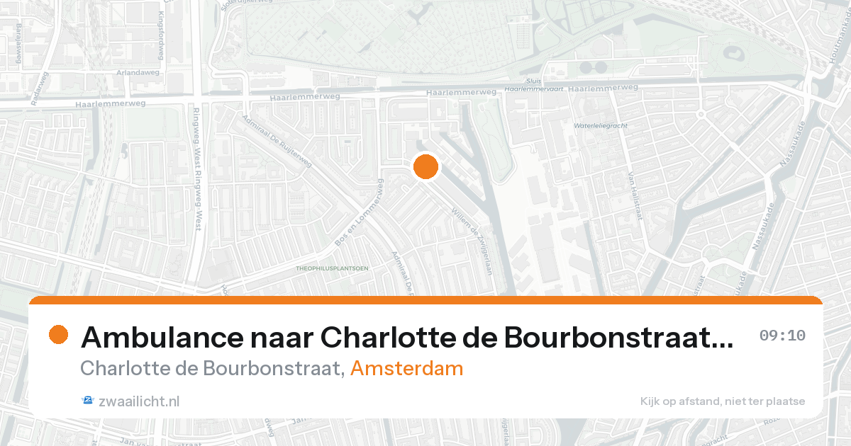 Ambulance naar Charlotte de Bourbonstraat in Amsterdam — 7 jun 2026