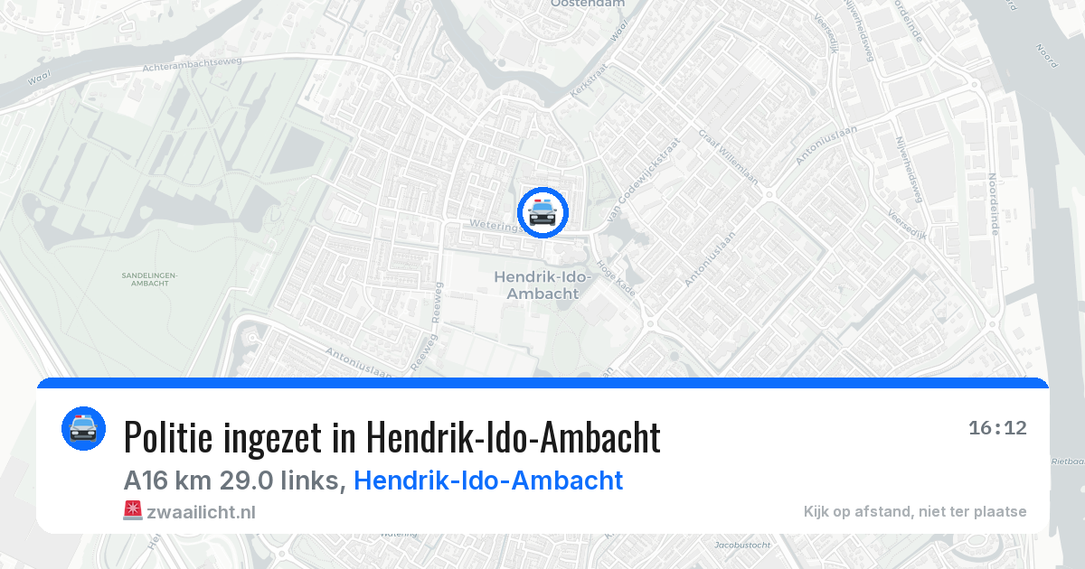 Politie ingezet in Hendrik-Ido-Ambacht — 20 mei 2026 | 🚨 Zwaailicht.nl