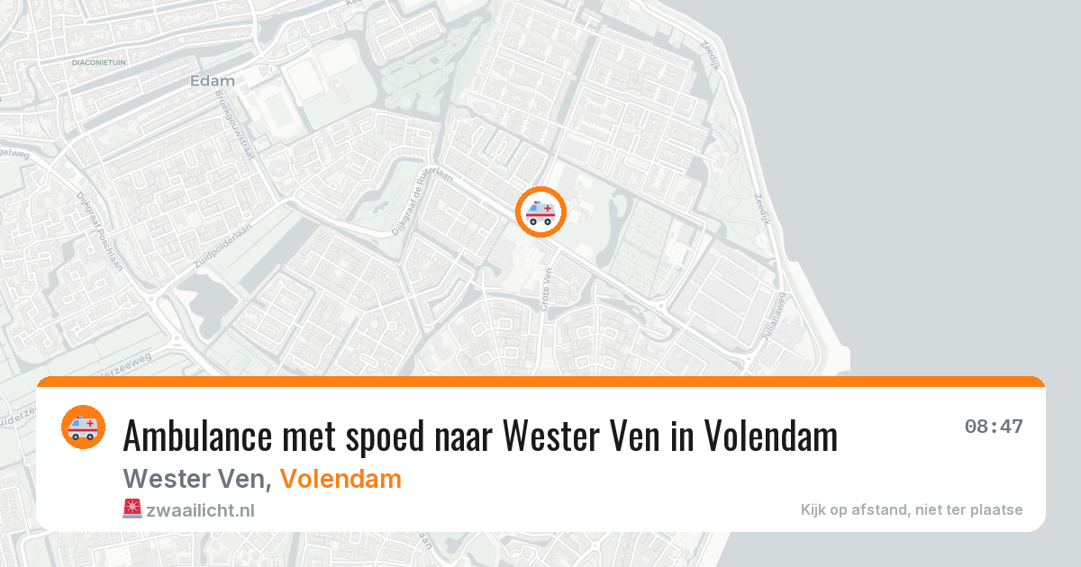 Ambulance met spoed naar Wester Ven in Volendam — 9 apr 2026