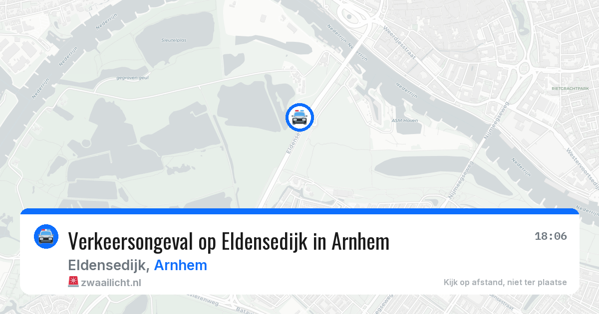 Verkeersongeval op Eldensedijk in Arnhem — 24 apr 2026