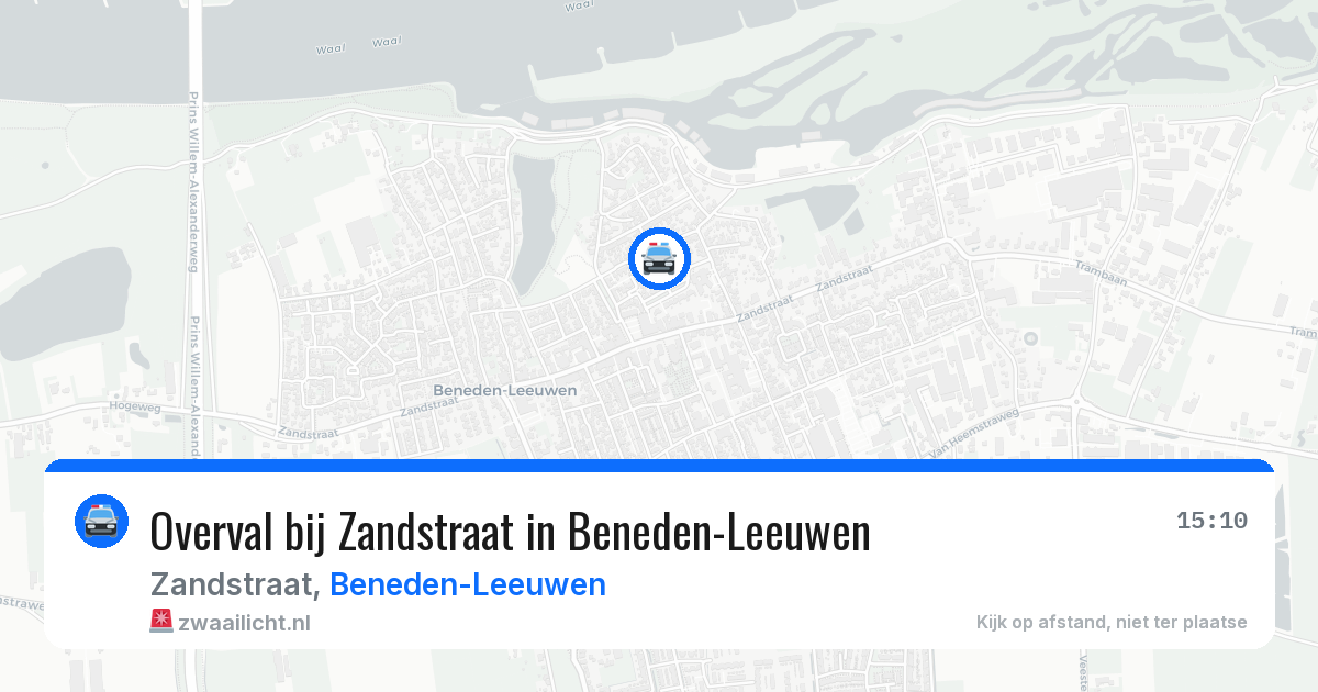 Overval bij Zandstraat in Beneden-Leeuwen — 25 jul 2026