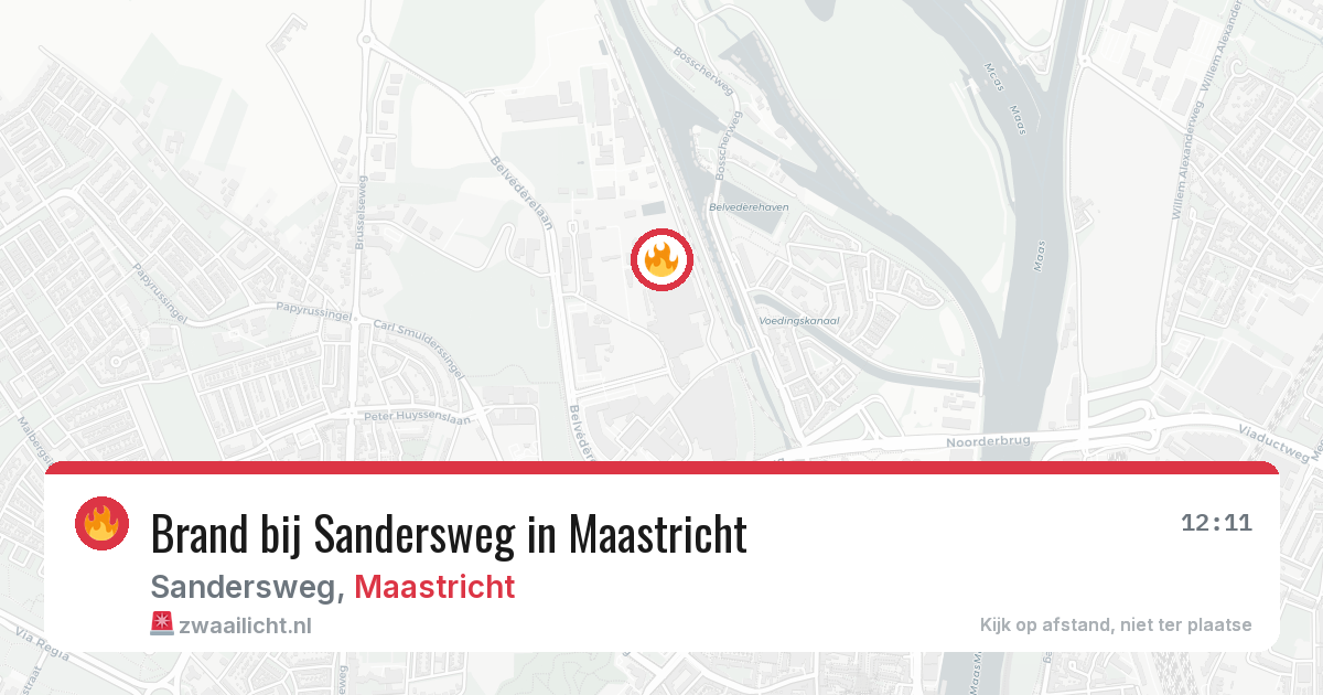 Brand bij Sandersweg in Maastricht — 30 jun 2026