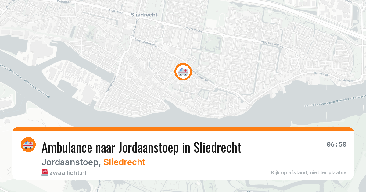 Ambulance naar Jordaanstoep in Sliedrecht — 21 mrt 2026