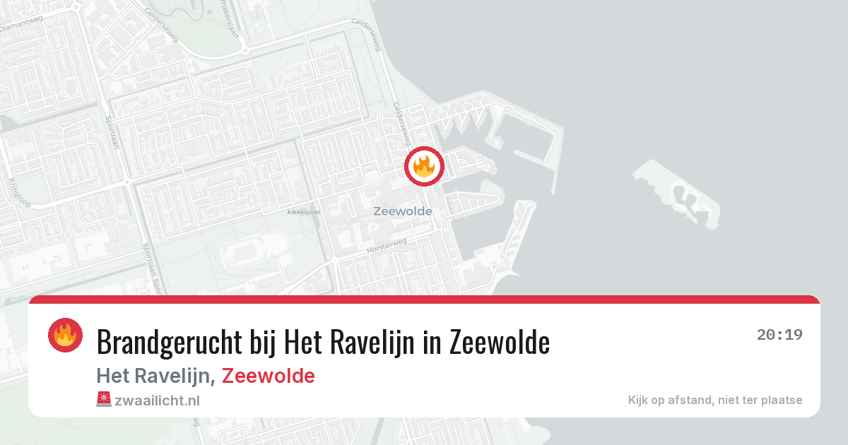 Brandgerucht bij Het Ravelijn in Zeewolde — 19 jun 2026