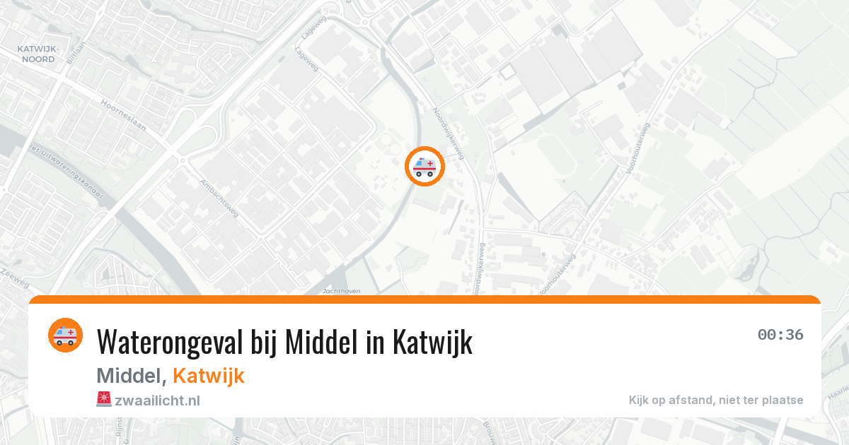 Waterongeval bij Middel in Katwijk — 4 jul 2026