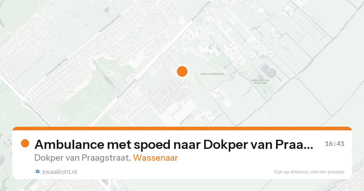 Ambulance met spoed naar Dokper van Praagstraat in Wassenaar — 4 mei 2026