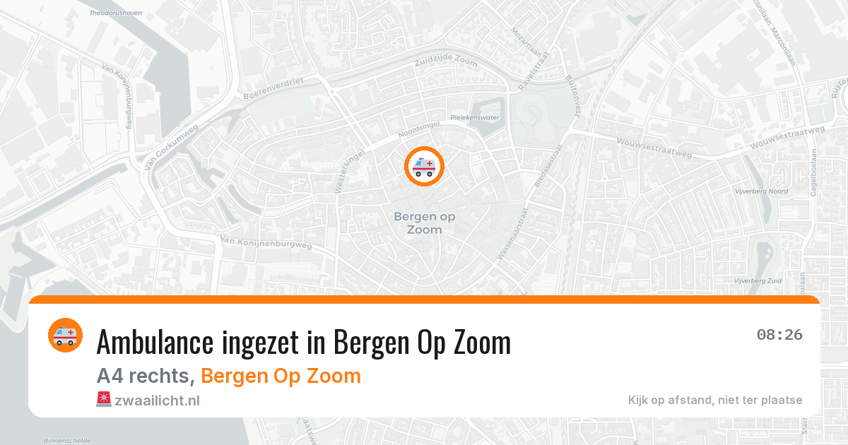Ambulance ingezet in Bergen Op Zoom — 7 mei 2026 | 🚨 Zwaailicht.nl