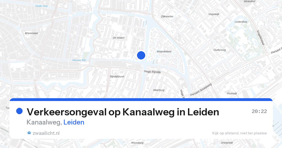 Verkeersongeval op Kanaalweg in Leiden — 19 mrt 2026