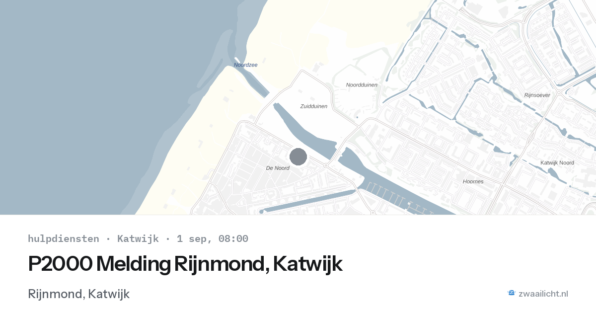 P2000 Melding Rijnmond, Katwijk — 1 sep 2026