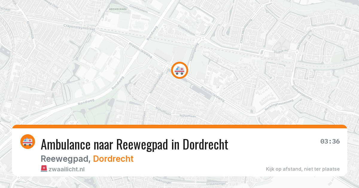 Ambulance naar Reewegpad in Dordrecht — 28 mrt 2026