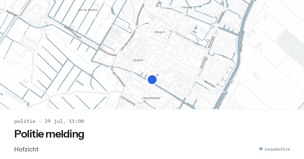 Politie melding — 29 jul 2026