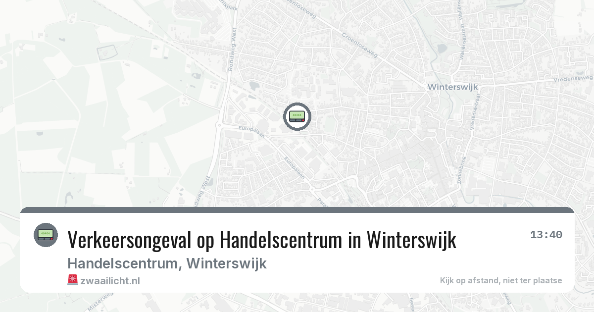 Verkeersongeval op Handelscentrum in Winterswijk — 6 aug 2026