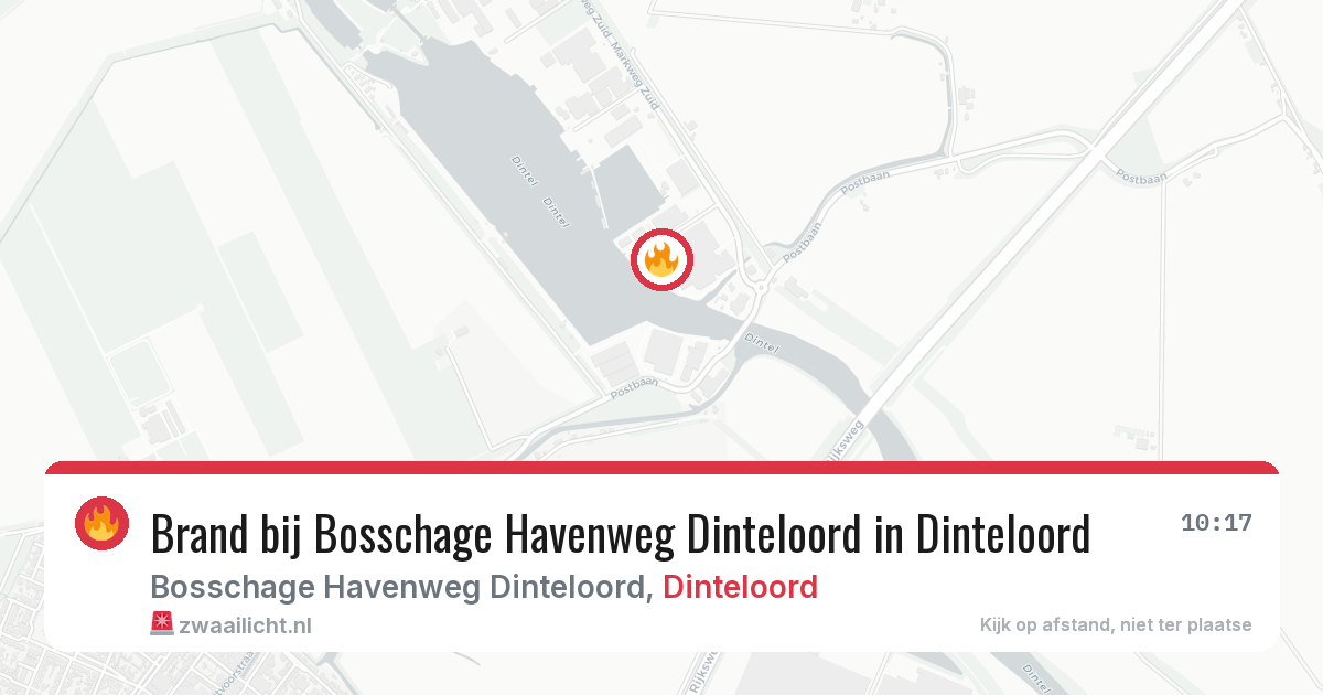 Brand bij Bosschage Havenweg Dinteloord in Dinteloord — 15 jul 2026