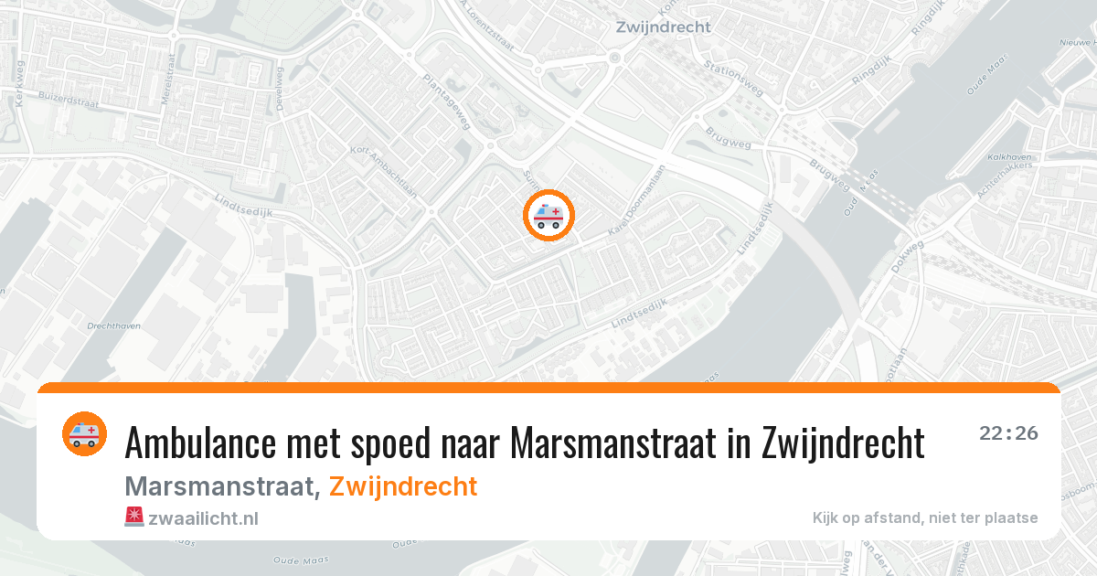 Ambulance met spoed naar Marsmanstraat in Zwijndrecht — 9 jul 2026