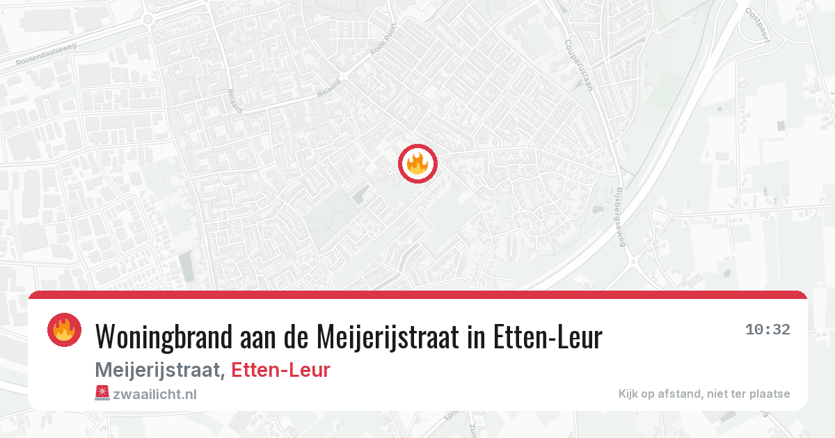 Woningbrand aan de Meijerijstraat in Etten-Leur — 28 mei 2026