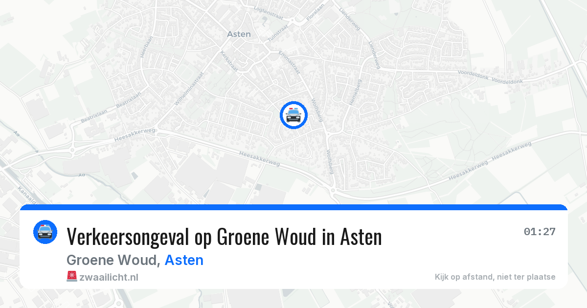 Verkeersongeval op Groene Woud in Asten — 30 mei 2026
