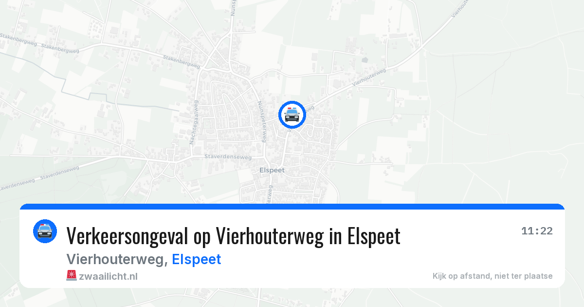 Verkeersongeval op Vierhouterweg in Elspeet — 14 jun 2026