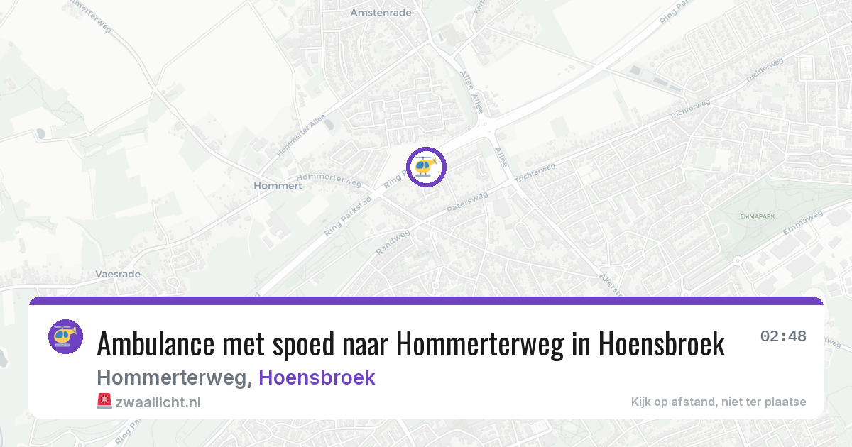 Ambulance met spoed naar Hommerterweg in Hoensbroek — 12 apr 2026