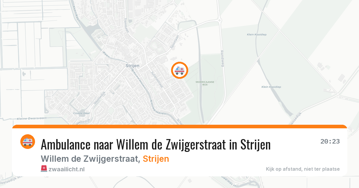 Ambulance naar Willem de Zwijgerstraat in Strijen — 11 jul 2026