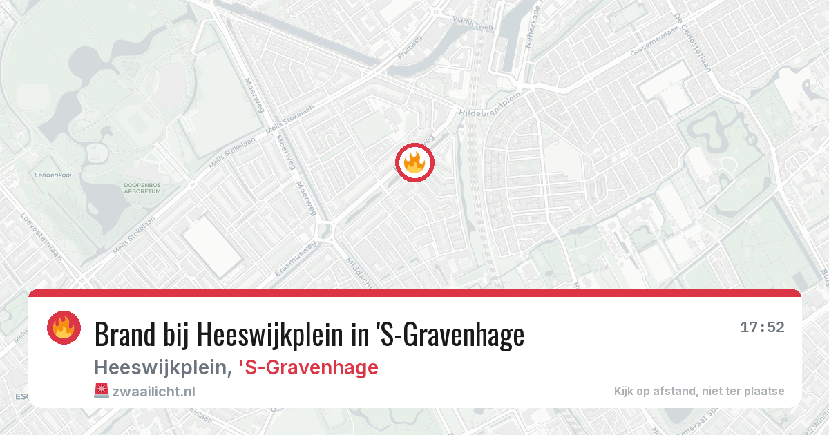 Brand bij Heeswijkplein in 'S-Gravenhage — 2 jun 2026
