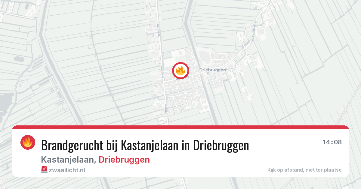 Brandgerucht bij Kastanjelaan in Driebruggen — 11 aug 2026