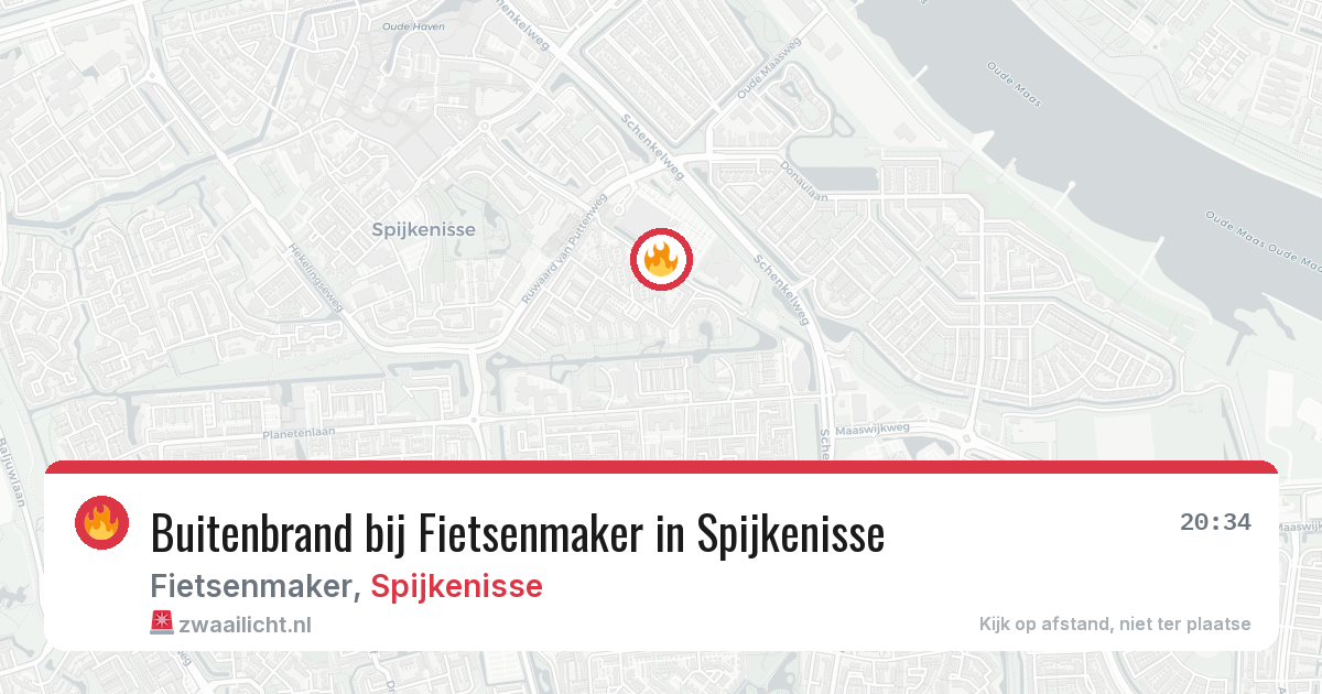 Buitenbrand bij Fietsenmaker in Spijkenisse — 1 mei 2026