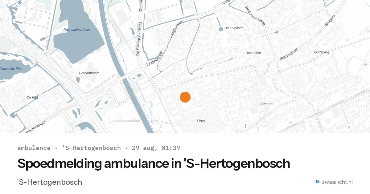 Spoedmelding ambulance in 'S-Hertogenbosch — 28 aug 2026