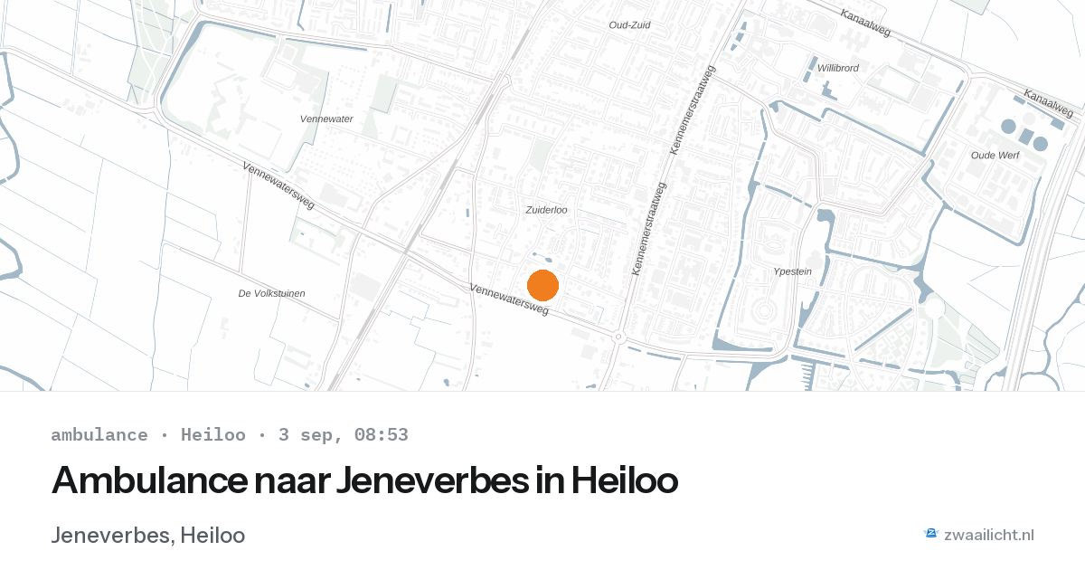 Ambulance naar Jeneverbes in Heiloo — 3 sep 2026