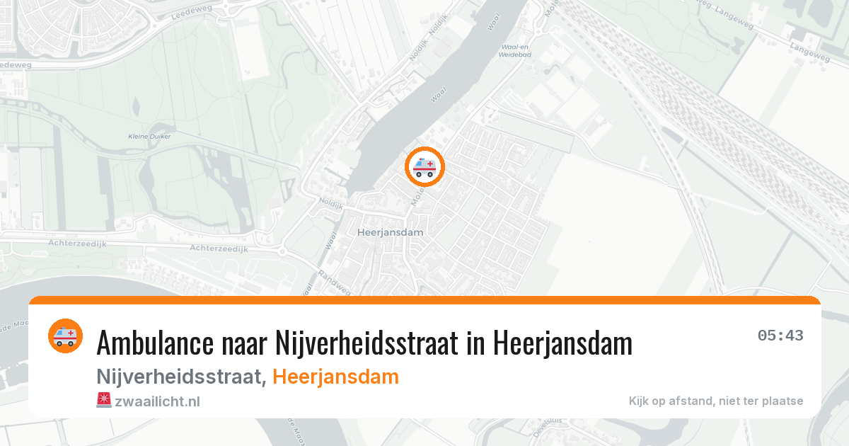 Ambulance naar Nijverheidsstraat in Heerjansdam — 25 jul 2026