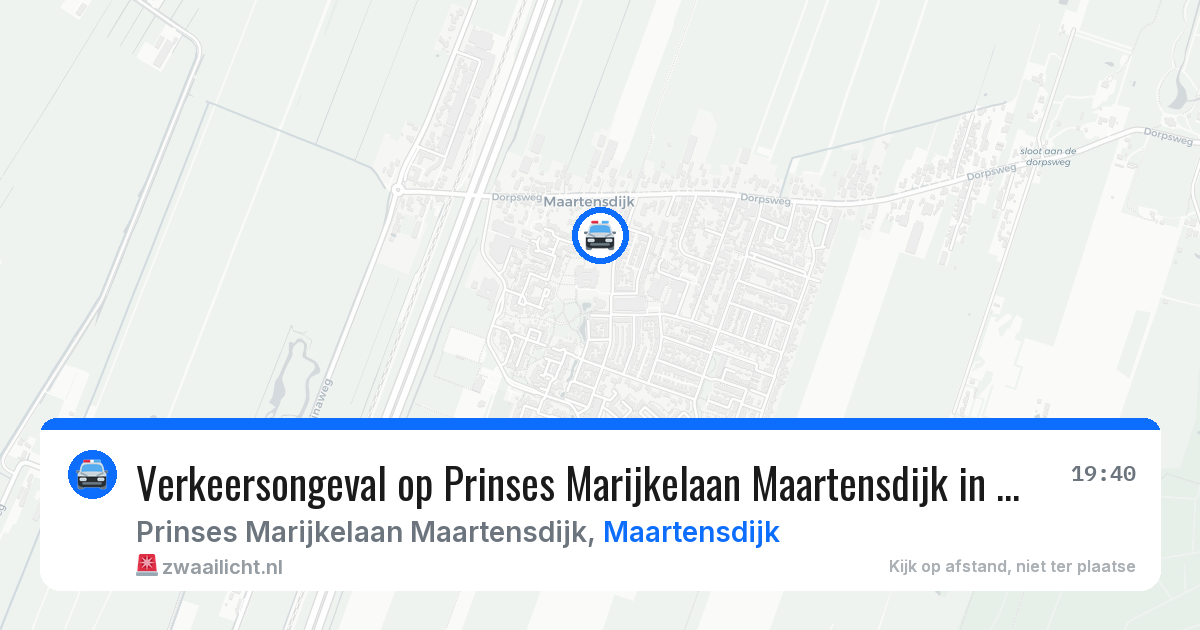 Verkeersongeval op Prinses Marijkelaan Maartensdijk in Maartensdijk — 4 jul 2026