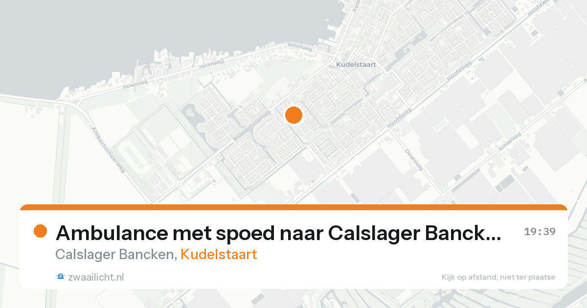 Ambulance met spoed naar Calslager Bancken in Kudelstaart — 7 jun 2026