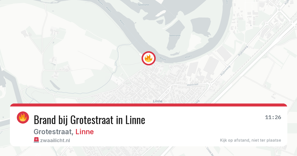 Brand bij Grotestraat in Linne — 30 mrt 2026