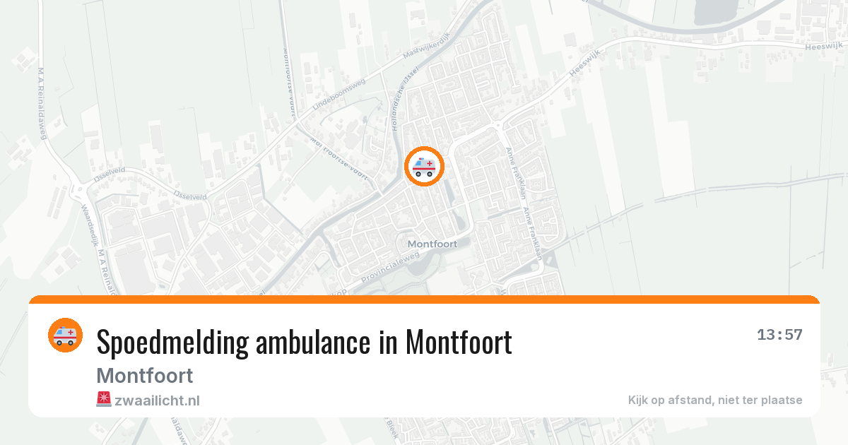 Spoedmelding ambulance in Montfoort — 1 jun 2026