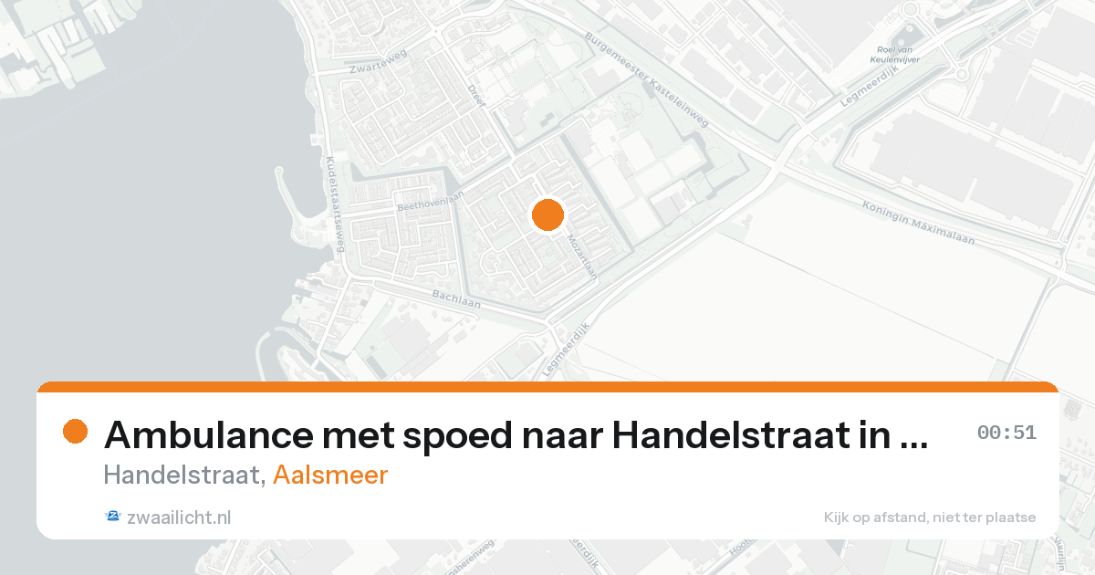 Ambulance met spoed naar Handelstraat in Aalsmeer — 17 aug 2026