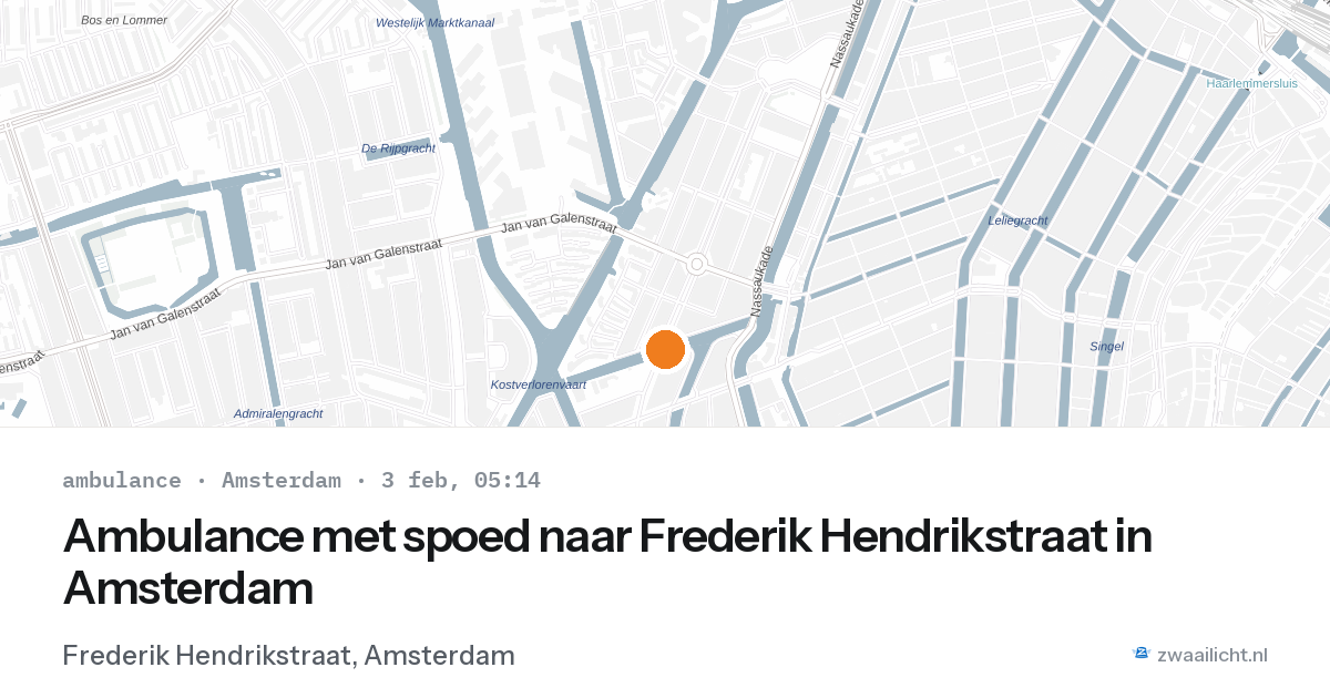 Ambulance met spoed naar Frederik Hendrikstraat in Amsterdam — 3 feb 2026