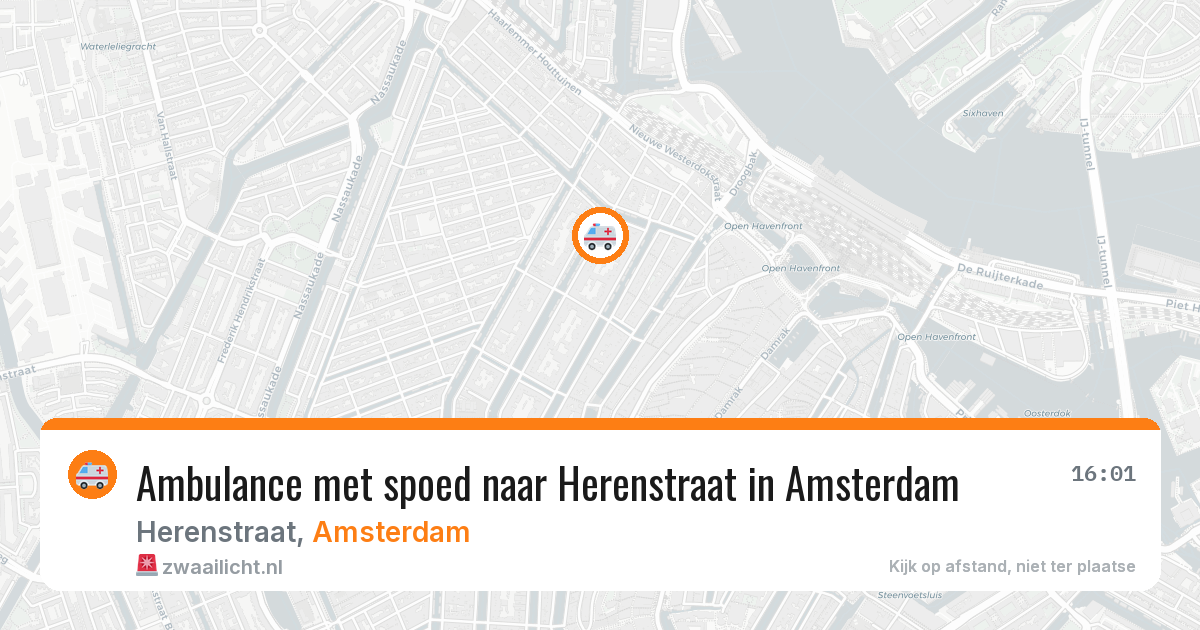 Ambulance met spoed naar Herenstraat in Amsterdam — 10 apr 2026