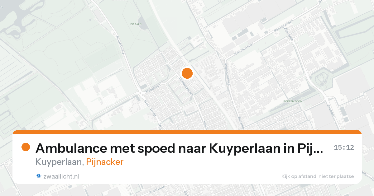 Ambulance met spoed naar Kuyperlaan in Pijnacker — 5 mei 2026