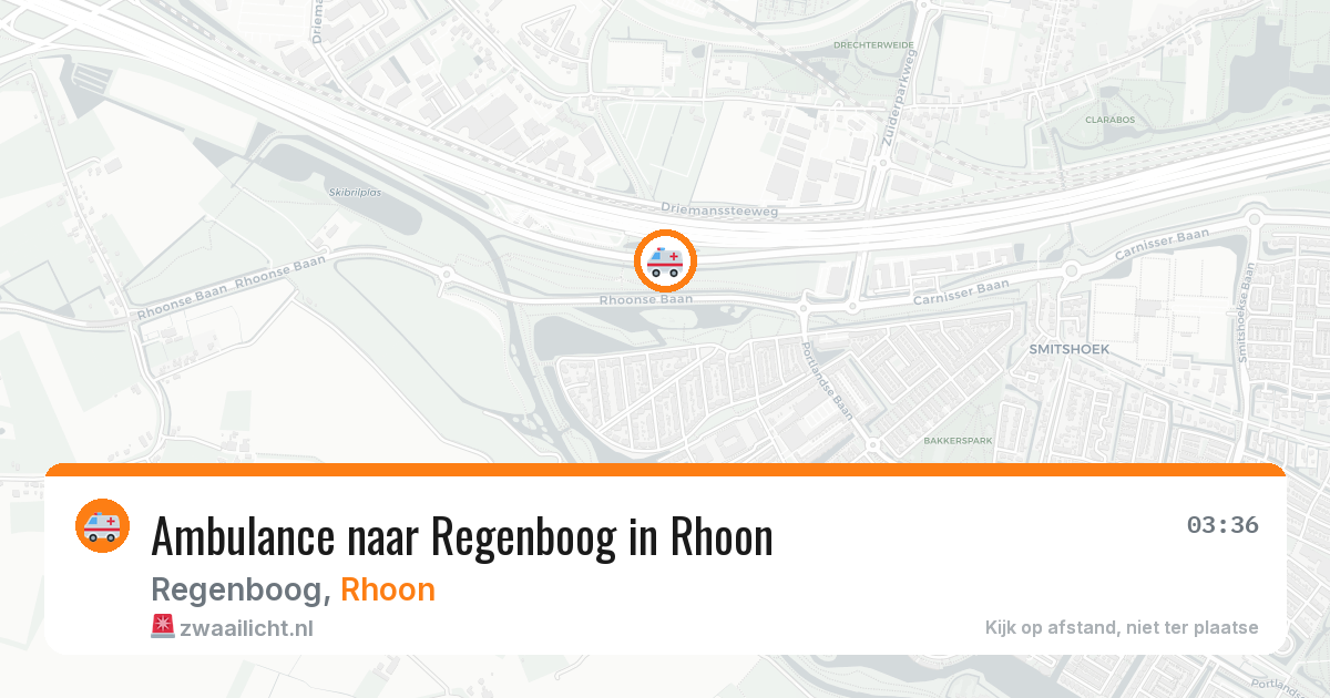 Ambulance naar Regenboog in Rhoon — 15 aug 2026