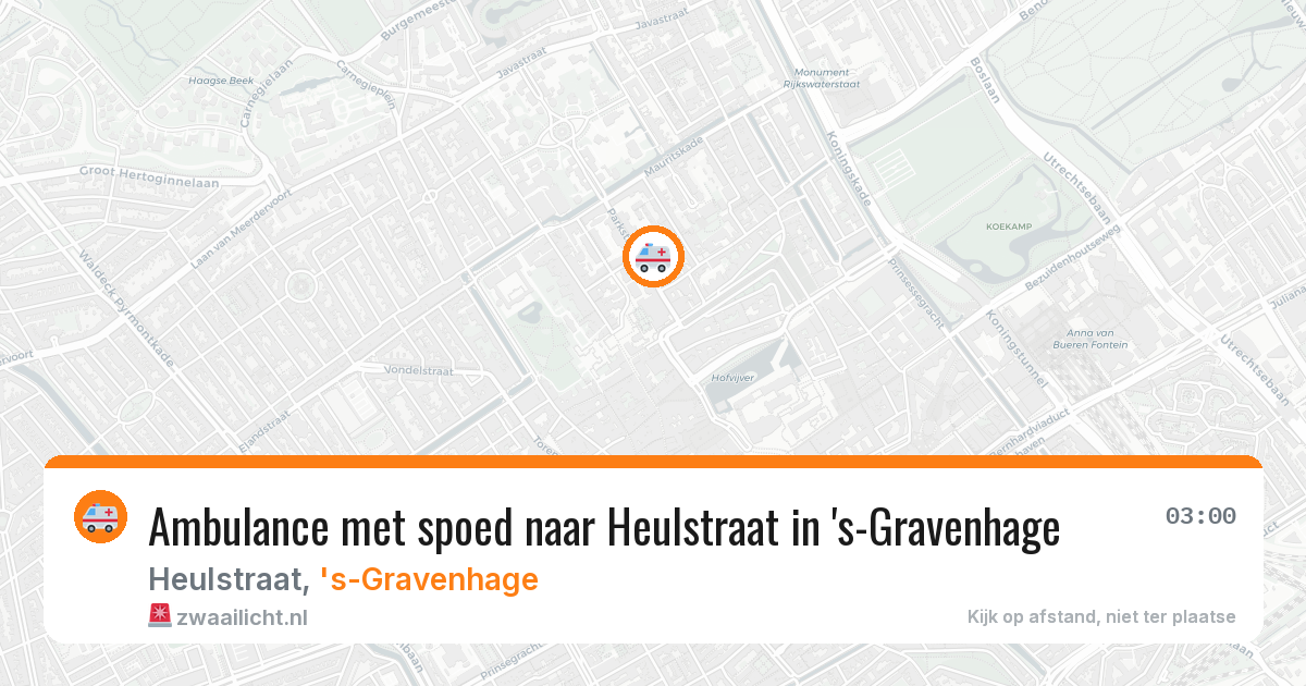 Ambulance met spoed naar Heulstraat in 's-Gravenhage — 20 jun 2026