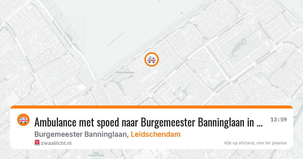 Ambulance met spoed naar Burgemeester Banninglaan in Leidschendam — 23 jan 2026