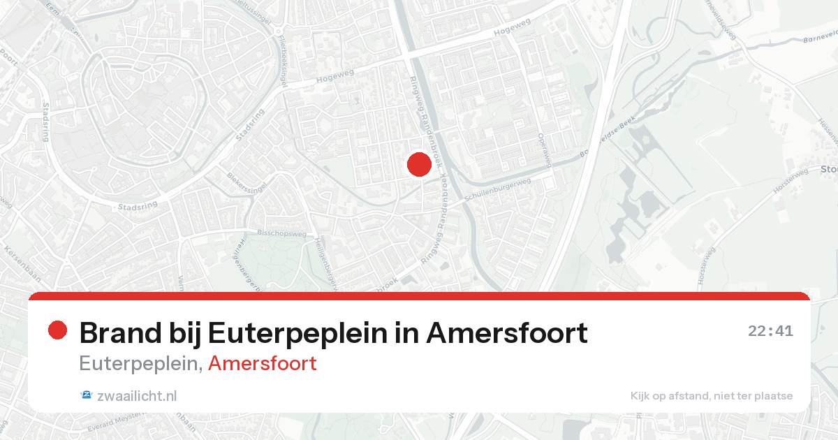 Brand bij Euterpeplein in Amersfoort — 16 aug 2026