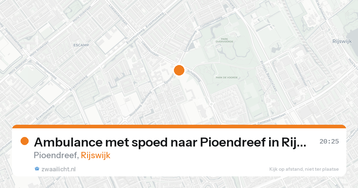 Ambulance met spoed naar Pioendreef in Rijswijk — 21 aug 2026