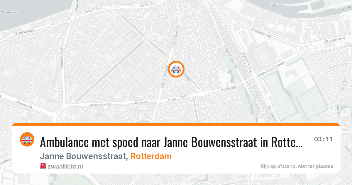 Ambulance met spoed naar Janne Bouwensstraat in Rotterdam — 5 apr 2026