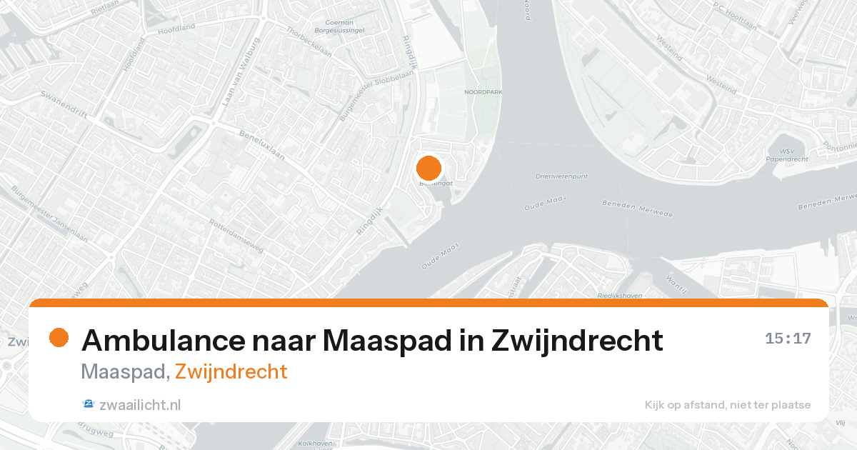 Ambulance naar Maaspad in Zwijndrecht — 18 aug 2026