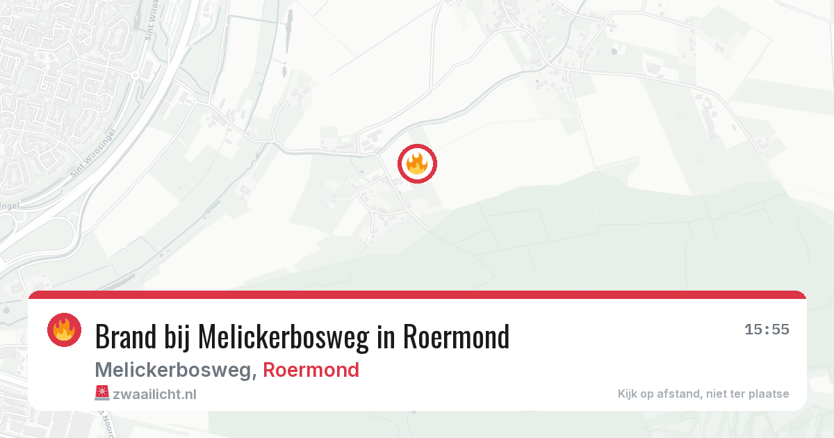 Brand bij Melickerbosweg in Roermond — 7 aug 2026