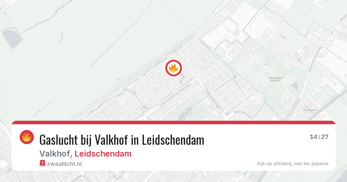 Gaslucht bij Valkhof in Leidschendam — 11 jul 2026