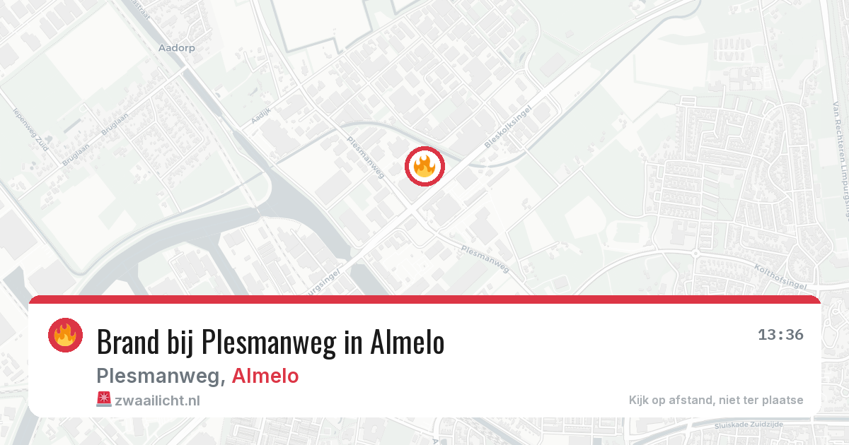 Brand bij Plesmanweg in Almelo — 20 jan 2026