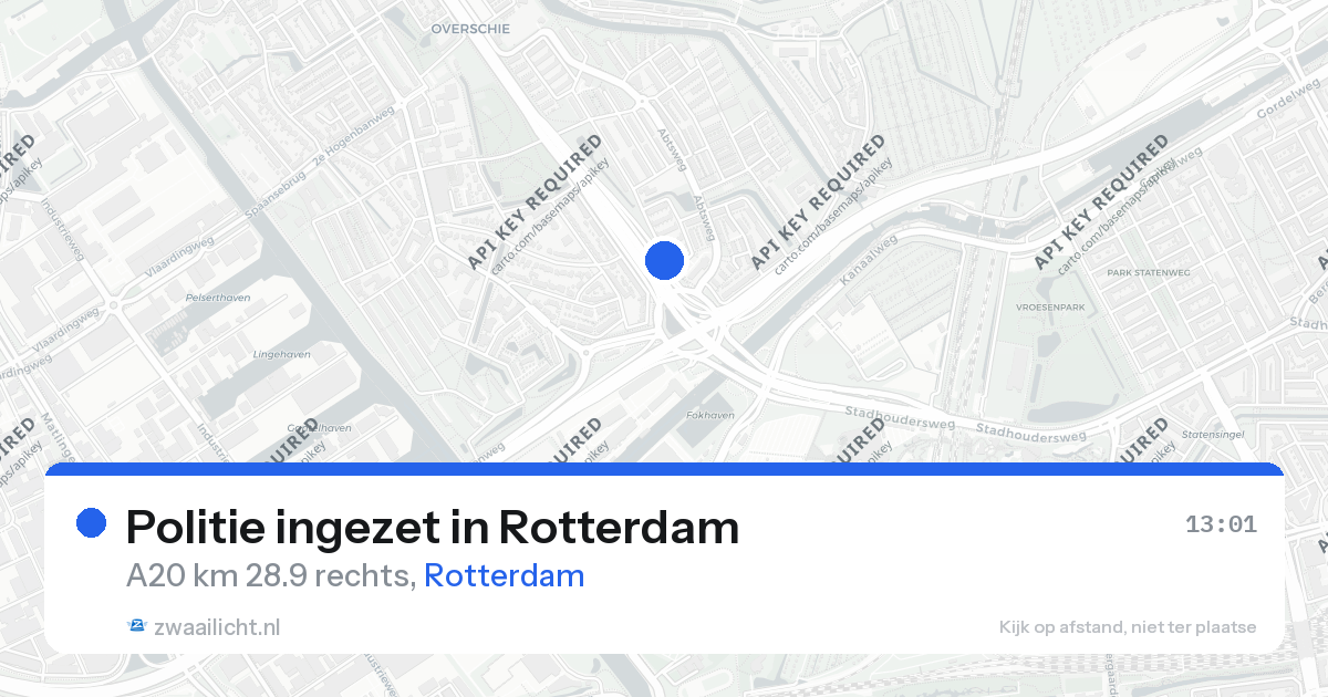 Politie ingezet in Rotterdam — 26 aug 2026 | 🚨 Zwaailicht.nl