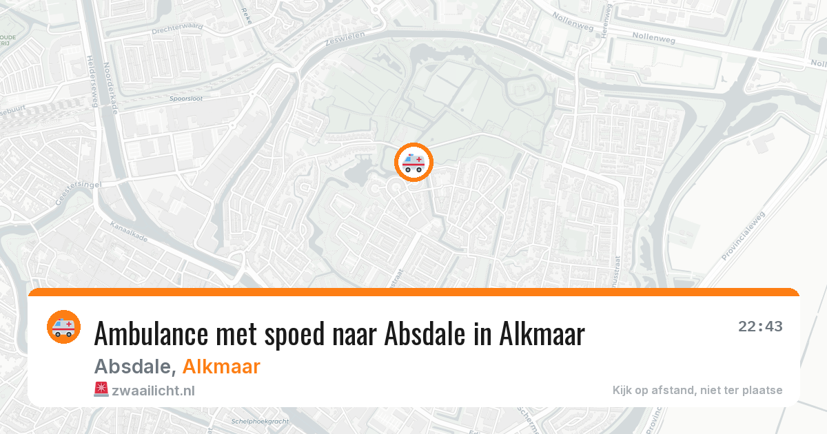 Ambulance met spoed naar Absdale in Alkmaar — 10 aug 2026